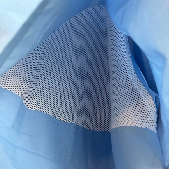 Columbia 2XL Ocean Blue Short Sleeves Button Down Fishing Shirt - Picture 6 of 6